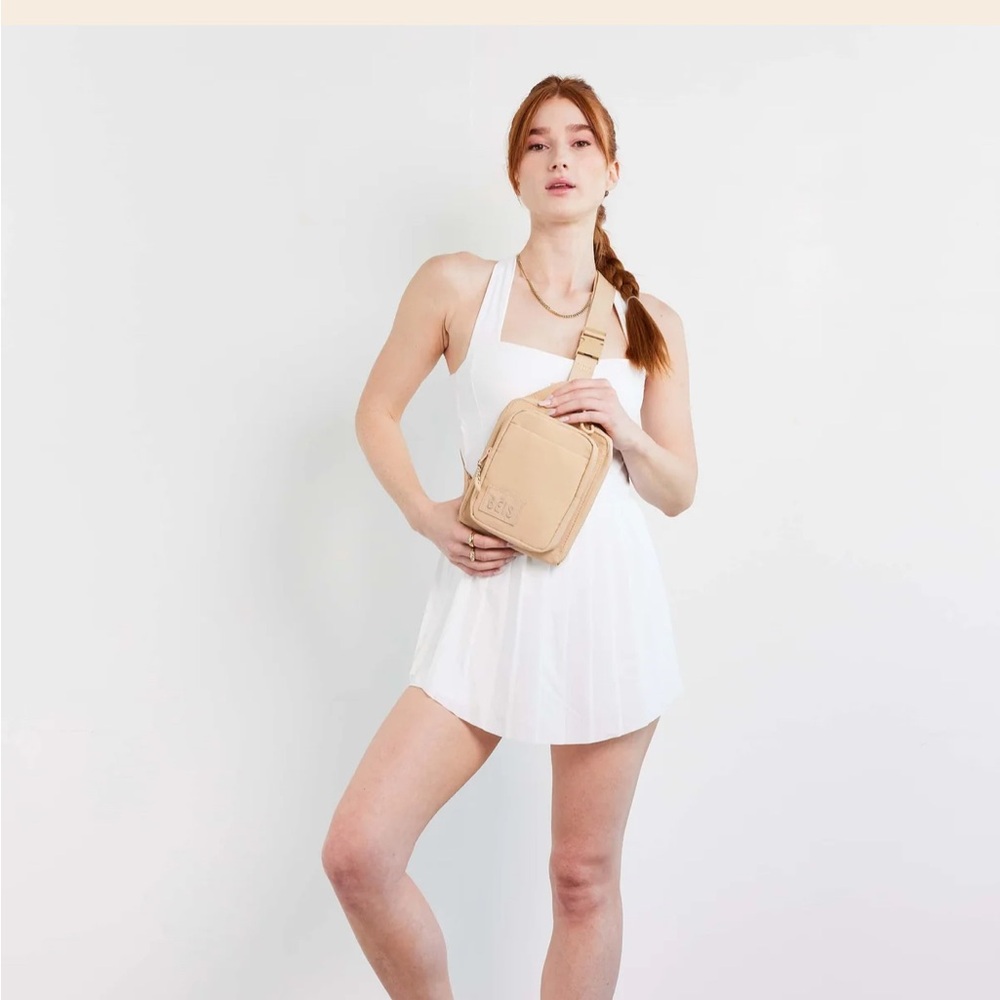 Beis Sport Sling in Beige Crossbody Bag